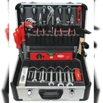 FAMEX Werkzeuge FAMEX 429-88 Alu Werkzeugkoffer best&uuml;ckt mit Werkzeug Set -