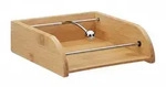 Relaxdays Serviettenhalter Holz, f&uuml;r 33x33 Servietten, mit Beschwerer, flach, Tisch
