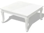 vidaXL Couchtisch 80x80x42 cm Hochglanz-Wei&szlig;