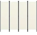 vidaXL 4-tlg. Raumteiler Cremewei&szlig; 200x180 cm