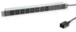ROLINE 19-Zoll-Steckdosenleiste 8fach C13 + C20-Stecker, silberfarben, 2 m