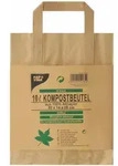 VEPATIM 15x Kompostbeutel aus Papier mit Henkel 10L 28 cm x 22 cm x 14 cm braun