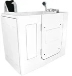 AcquaVapore Sitzbadewanne Senioren Wanne Sitzwanne mit T&uuml;r S08-C-L 110x68cm