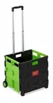 Relaxdays Einkaufstrolley klappbar, Teleskop-Griff, 2 Gummi Rollen, bis 35 kg,
