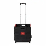 Relaxdays Einkaufstrolley klappbar, Teleskop-Griff, 2 Gummi Rollen, bis 35 kg,