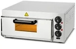 VERTES Gastro Pizzaofen mit feuerfestem Stein, Timer, Beleuchtung, Edelstahlgeh&auml;use,