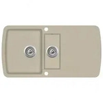 Granitsp&uuml;le Doppelbecken 4 | vidaXL : Farbe - Beige