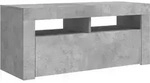 vidaXL TV-Schrank mit LED-Leuchten Betongrau 90x35x40 cm