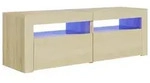 vidaXL TV-Schrank mit LED-Leuchten Sonoma-Eiche 120x35x40 cm