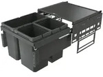 NABER GmbH NABER Cox&reg; Base 360 S/500-3 Abfallsystem Vollauszug, Anthrazit, 2x10 & 16