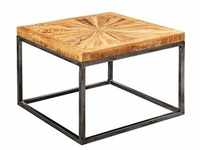 WOHNLING Couchtisch Holz Massiv 55x55 cm Wohnzimmertisch Modern Tisch Sofatisch