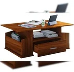 VCM Beistelltisch & Couchtisch Junata Kern-Nussbaum H. 44 x B. 110 x T. 52 cm