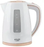 Adler AD 1264 Wasserkocher 1,7 Liter 2200 Watt Kalkfilter wei&szlig; / beige