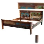 SIT M&ouml;bel Bett-Gestell 180 x 200 cm | Altholz lackiert | bunt | B 190 x T 220...