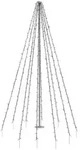 ECD Germany Fahnenmast Lichterkette 10x8 m 360 LEDs Warmwei&szlig; IP44 Au&szlig;en Beleuchtung