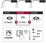 Paulmann LED Modul Einbauleuchte Easy Dim Choose Coin 3er-Set rund 51mm Coin