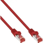 InLine&reg; 76150R Patchkabel, S/FTP (PiMf), Cat.6, 250MHz, PVC, CCA, rot, 0,5m