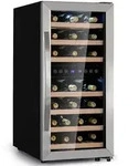 Klarstein Vinamour 33 Duo Weink&uuml;hlschrank 2 Zonen 89 L / 33 Flaschen 5-18&deg;C...
