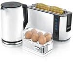 Arendo Fr&uuml;hst&uuml;cks-Set in wei&szlig; - Wasserkocher / Toaster / Eierkocher