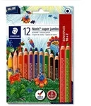 STAEDTLER Farbstiftetui Noris Jumbo 129, 12er Etui, Sechskantformat, Holz, lackiert