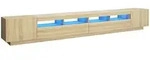 vidaXL TV-Schrank mit LED-Leuchten Sonoma-Eiche 300x35x40 cm