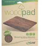 InLine&reg; 55477W WoodPad, Echtholz Mauspad, Walnuss, 240x200mm