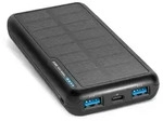 SBS Solar Powerbank 10.000 mAh USB-C schwarz, tragbar