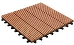 KARAT Klickfliesen Terrassenfliesen WPC Royal - 30 x 30 cm - Drainagefunktion -