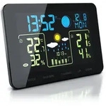 BEARWARE Funkwetterstation mit Farbdisplay & Au&szlig;ensensor Barometer, Wettervorhersage