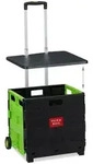 Relaxdays Einkaufstrolley klappbar, bis 35 kg, 50 l Kiste, mit Teleskopgriff, 2