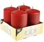 Papstar 4 Stumpenkerzen 5x8cm Kerzen Set Tischkerzen Wachskerzen klassische Kerzen