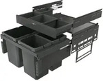 NABER GmbH NABER Cox&reg; Base 360 S/600-3 mit Base-Board Abfallsystem Vollauszug, 2x10