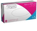 BINGOLD Nitril 35PLUS Einweghandschuhe Wei&szlig; Puderfrei 100 St&uuml;ck : S