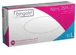 BINGOLD Nitril 35PLUS Einweghandschuhe Wei&szlig; Puderfrei 100 St&uuml;ck : L