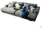 KAWOLA Big Sofa MADELINE Stoff olivgr&uuml;n