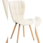 CLP Esszimmerstuhl Elda Kunstleder creme
