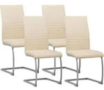 Albatros Freischwinger St&uuml;hle 4er Set MURANO, Beige - Esszimmerstuhl...