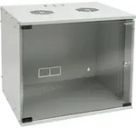 HMF 65709-07 Serverschrank 19 Zoll, 9 HE, 51 x 40 x 45 cm, Lichtgrau