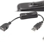 renkforce USB-Verl&auml;ngerungskabel A/A mit Ein-/Aus-Schalter 0.25 m