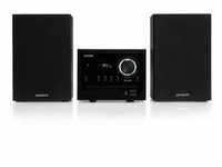 Aiwa MSBTU-300 schwarz Micro-HiFi-System 20W mit Bluetooth, CD, USB, FM-Radio,