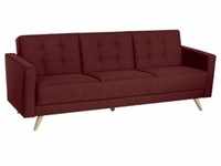Max Winzer Sofa 3-Sitzer mit Bettfunktion Julian - rot