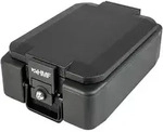 HMF 250442 Feuerfeste Geldkassette abschlie&szlig;bar, DIN A4, 41 x 28 x 15,5 cm, Schwarz
