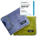 FLUFFINO&reg; Hundehandtuch Mikrofaser &ndash; 2er-Pack - 120 x 70 cm - Grau & Gr&uuml;n