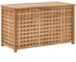 vidaXL W&auml;schetruhe 77,5&times;37,5&times;46,5 cm Walnuss Massivholz