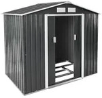 tectake Gartenhaus mit Satteldach Grau/Wei&szlig;