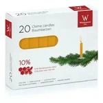 Wiedemann 112005.002 Christbaumkerze - natur 10% Bienenwachs, 20 St&uuml;ck