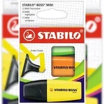 Textmarker - STABILO BOSS MINI - 3er Pack - gelb, orange, gr&uuml;n