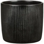 Scheurich Solido Linea, Blumentopf aus Keramik, Farbe: Ebano, 17.6 cm Durchmesser,