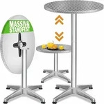 Casaria Stehtisch Bistrotisch Alu &Oslash;60cm H&ouml;henverstellbar 70 cm / 115 cm Klappbar