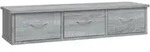vidaXL Wandschrank Grau Sonoma 88x26x18,5 cm Holzwerkstoff